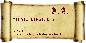 Mihály Nikoletta névjegykártya